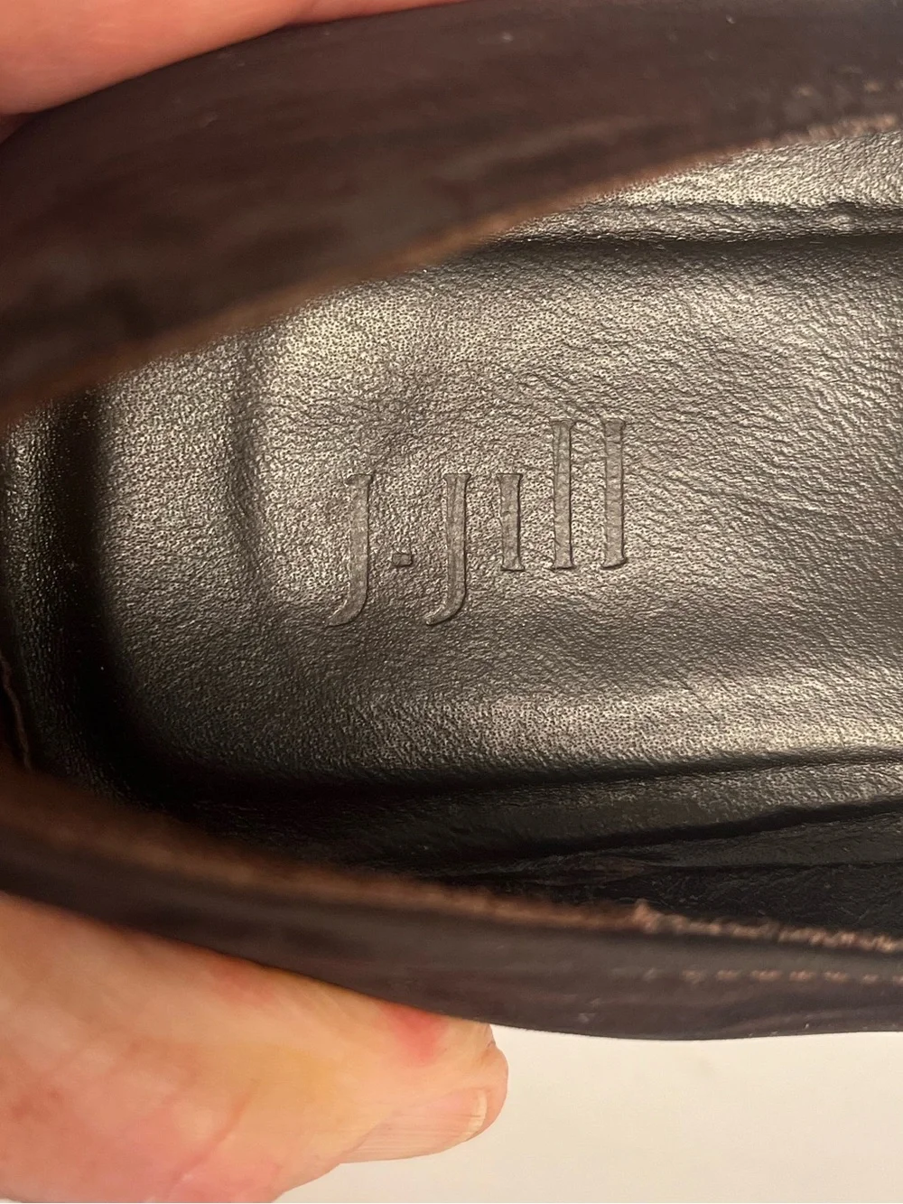 J Jill Brown Suede Ballet Flat Size 11 Chocolate Brown Square Toe Slip On Preppy